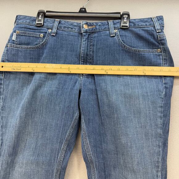Carhartt Jeans Women's 14x30 Blue Curvy Fit Straight Leg Western Work Wear - Picture 10 of 13